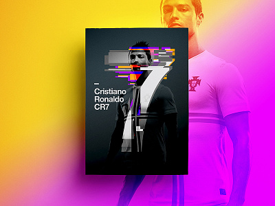 CR7 2017 branding footballer freelance poster ronaldo type typography