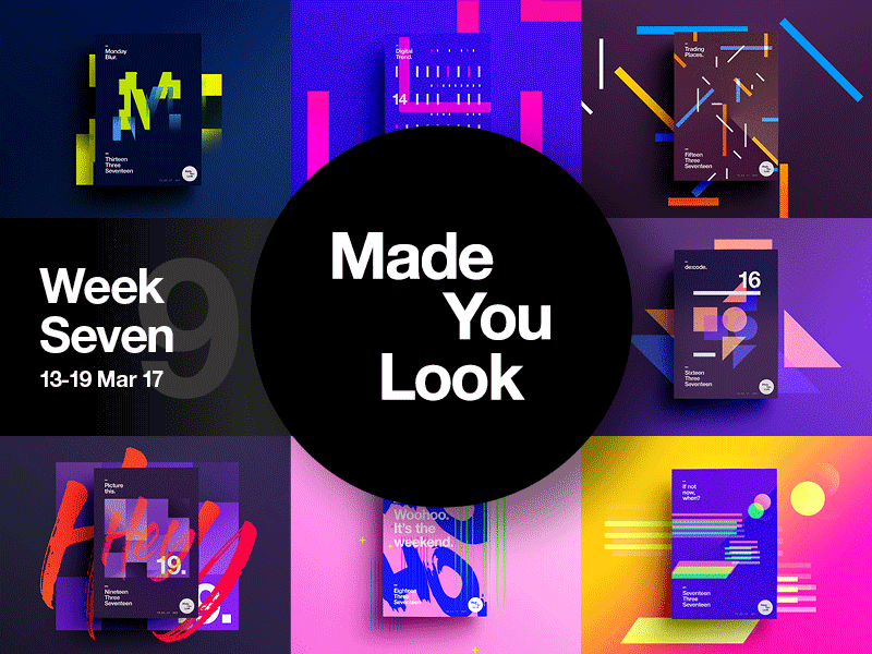 👁Made You Look👁 Week 9 Collection 2017 animation creative freelance gif poster posters sunday type
