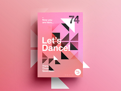 👁Made You Look👁 | 74 | Let's Dance! 2017 365 dance digital fitness freelance indesign pink poster postereveryday typography