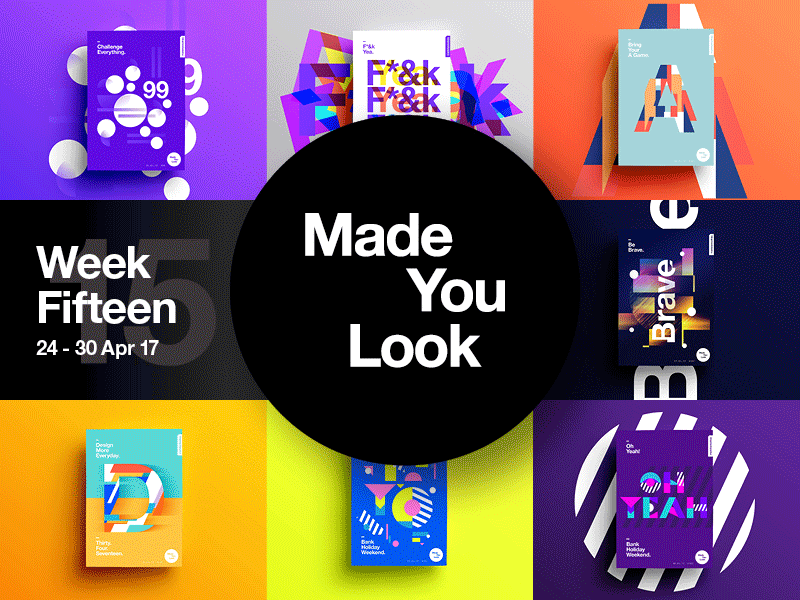 👁Made You Look👁 Week 15 Collection 2017 animation creative designer freelance gif poster posters type
