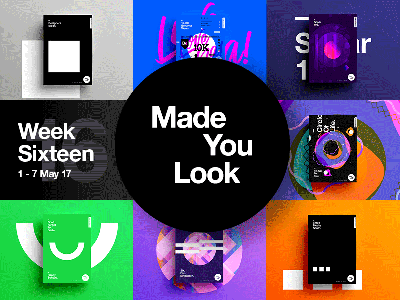 👁Made You Look👁 Week 16 Collection 2017 animation creative designer freelance gif poster posters type