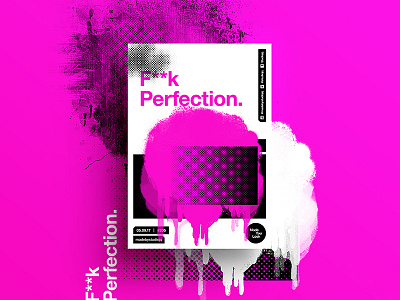 👁Made You Look👁 205 | F**k Perfection. 2017 beautiful color design positive poster postereveryday swiss type typography