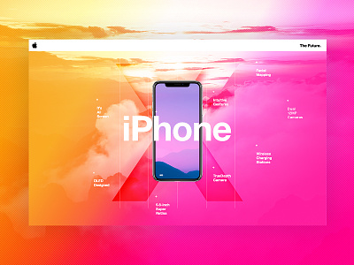 iPhoneX beautiful color design iphone iphone8 iphonex positive swiss typography ui web