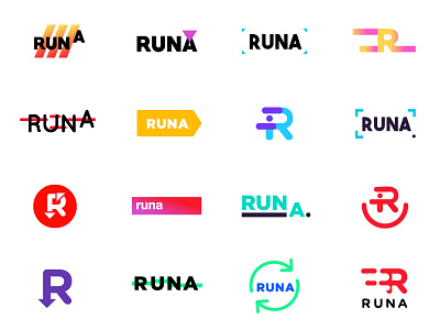 Logos brand branding gradient logo logomark r shape symbols