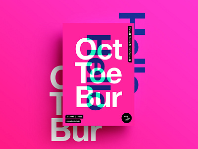 👁Made You Look👁 222 | Oct Toe Bur beautiful color design gradient poster postereveryday swiss typography