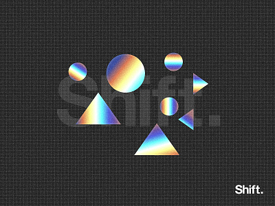 < Shift > brand branding gradient logo logomark shape symbols texture