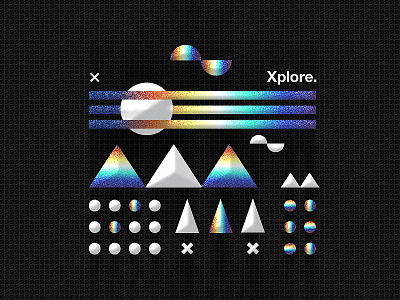 /+ > Xplore /+ > brand branding gradient logo logomark shape symbols texture
