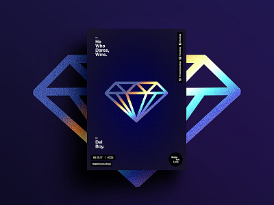 👁Made You Look👁 225 | He Who Dares, Wins. beautiful color design gradient poster postereveryday swiss typography