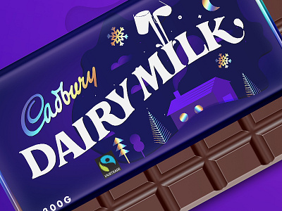 Cadburys Dairy Milk | Cosy Nights In. cabury chocolate dreams illustration logo logomark package packaging shape texture