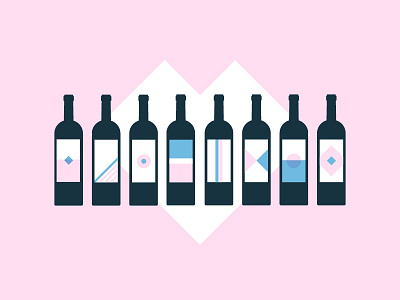 For The Love Of Wine alcohol illustration illustrator love packaging pastel wine