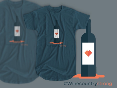 Winecountrystrong california fires support tshirt usa wine winecountrystrong