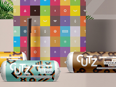 CUTZ | Aficionado Signs branding chocolate cookie dough illustration packaging