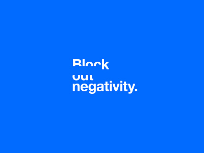 Block. 2017 freelance logo motivation typography
