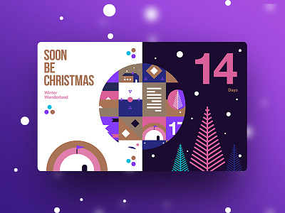 Soon Be Christmas | 14 Days To Go christmas color creative design new trend type ui ux