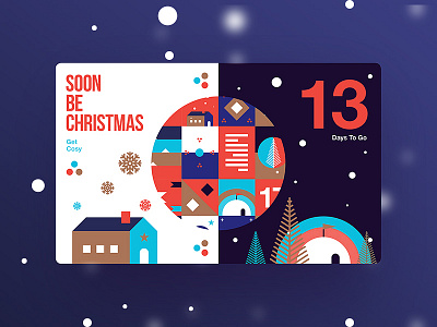 Soon Be Christmas | 13 Days To Go christmas color creative design new trend type ui ux