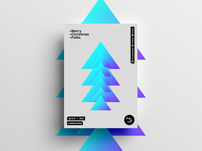 👁Made You Look👁 261 | Merry Christmas Folks. 2018 beautiful christmas color design motivation positive poster postereveryday swiss typography