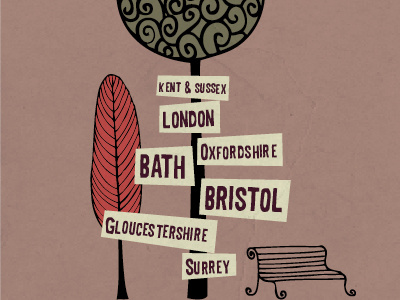 Illustration for branch location for estate agents... colours illustration pattern texture