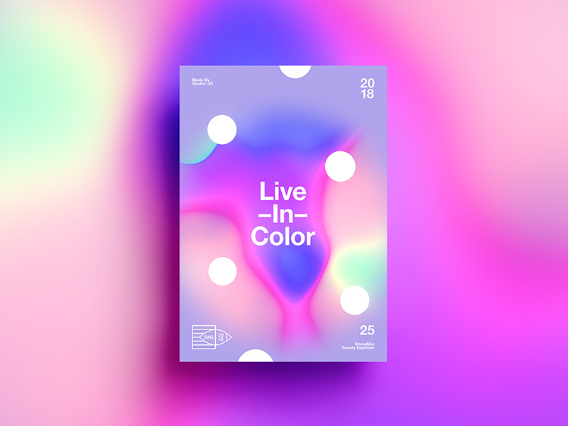 👁Show & Go👁 025 | Live In Color | Option II color poster 2018 3d swiss typography design tutorial branding abstract