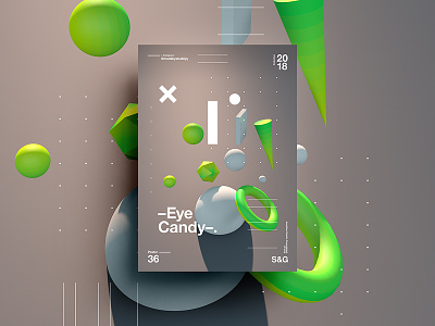 👁Show & Go👁 036 | Eye Candy. 2018 3d branding c4d color design poster swiss tutorial typography