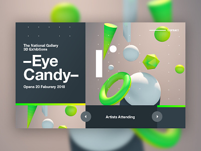 Eye Candy 2018 3d branding c4d color design tutorial typography ui web