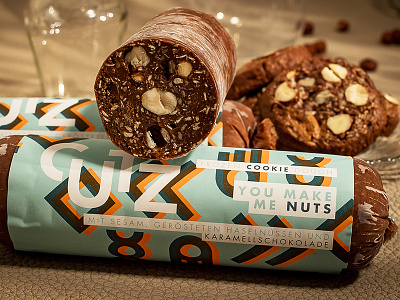 You Make Me Nuts austria branding cookie logo logos packaging pattern