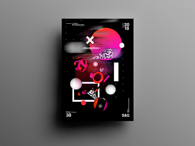 👁Show & Go👁 038 | Deception. 2018 3d branding c4d color design poster swiss tutorial typography
