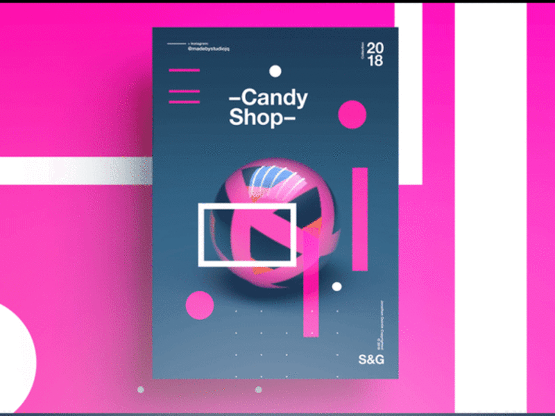 Candy Shop 2018 3d branding color design poster swiss tutorial typography