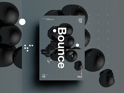 Bounce. 2018 3d branding color design poster swiss tutorial typography