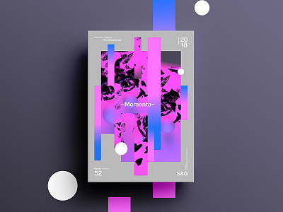 Momento 2018 3d branding c4d color design poster space swiss tutorial typography