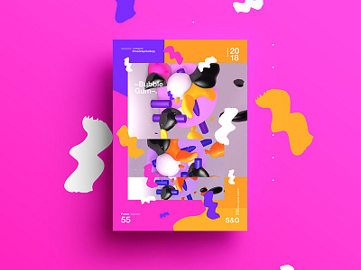 Bubble Gum. 2018 3d branding c4d color design girl poster swiss tutorial typography