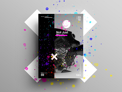 Not Just Black. 2018 3d branding c4d color design girl poster swiss tutorial typography