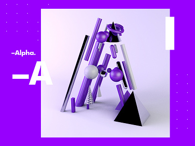 –Alpha. 2018 3d alphabet c4d color design fantasy tutorial typography