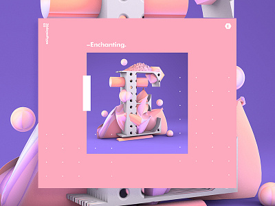 Enchanting 2018 36daysoftype 3d c4d color design gradient tutorial typography