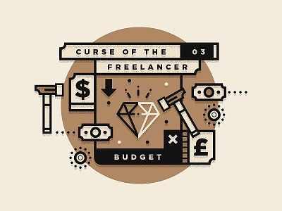 Curse Of The Freelancer | Budget branding designer freelance freelancing illustration logo studio type