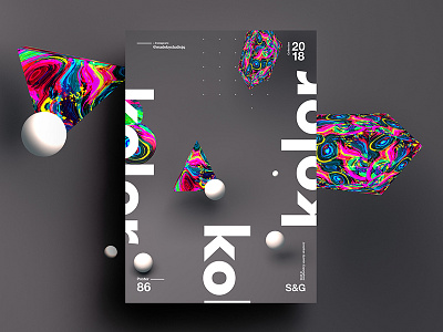 kolor 2018 abstract art branding c4d color design digitalart fashion tutorial type typography