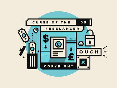 Curse Of The Freelancer | Copyright branding designer freelance freelancing illustration logo studio type