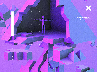 Forgotten 2018 3d branding c4d color design tutorial typography ui web
