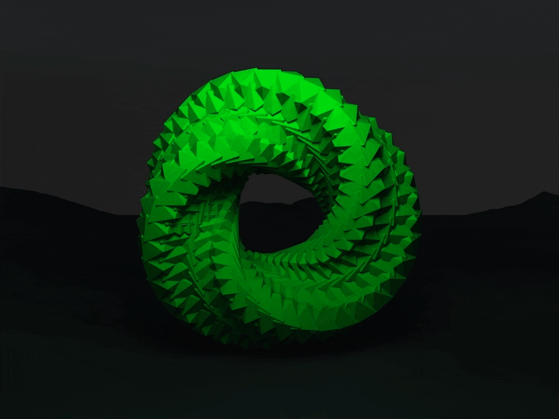 The Green Machine 2018 3d abstract branding c4d color design digitalart gif motion tutorial type