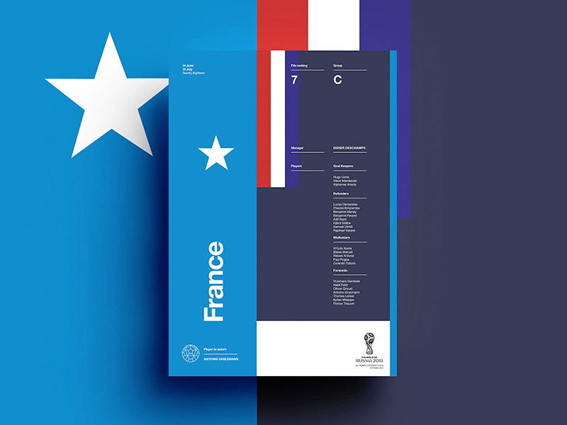 2018 FIFA World Cup Retro Posters | France worldcup layout france soccer print posters poster football worldcup2018