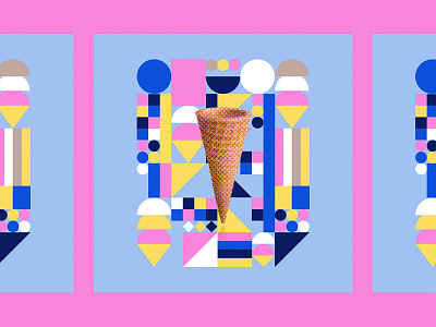 🍦 2018 abstract art color design digitalart ice cream skillshare swiss tutorial type typography