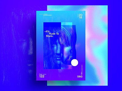 –It's Rude To Stare– 2018 abstract art color design digitalart skillshare slime swiss tutorial type typography