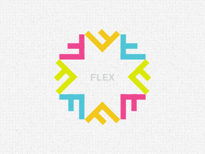 Animated FLEX logo animted colour gif logo texture type