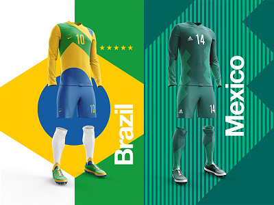 Brazil V Mexico football layout poster posters print soccer worldcup worldcup2018