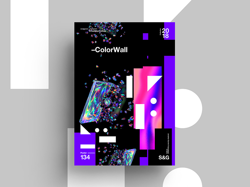 -ColorWall 2018 abstract art color design digit gradient sweets swissskillshare tutorial type typography