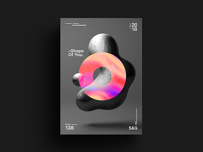 -Shape Of You. 2018 abstract art color design digit gradient skillshare swiss tutorial type typography