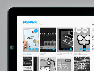 STUDIOJQ - Website update (March 12) behance branding graphic design mono prosite thumbnails website