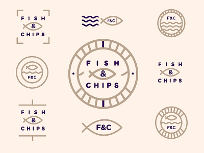 Fish & Chips brainstorm branding explore fishchips freelance illustration logo logomark sketch takeaway type