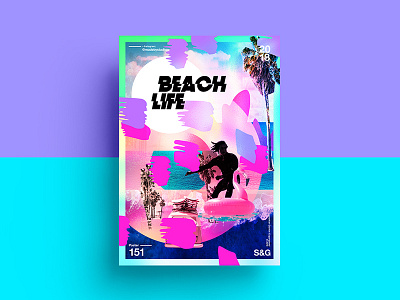 Beach Life 2018 abstract art color design gradient retro skillshare swiss tutorial type typography