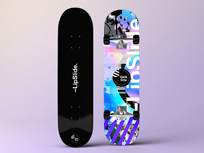 GetAGrip™ | LipSlide. abstract deck follow gradient grunge helvetica layout mock up skateboard skateboarddeck skater