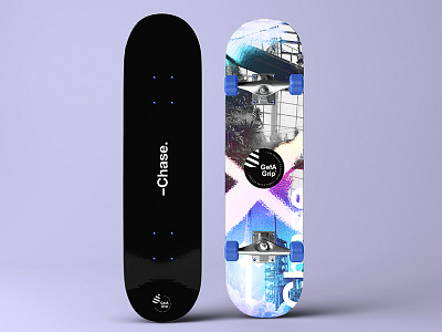 GetAGrip™ | Chase. branding design grunge illustration skateboard swiss type